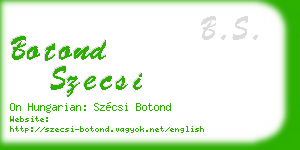 botond szecsi business card