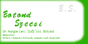 botond szecsi business card